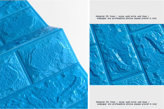 Blue Colour EN71 3D Foam Wall Stickers Foam Panels 770×700mm