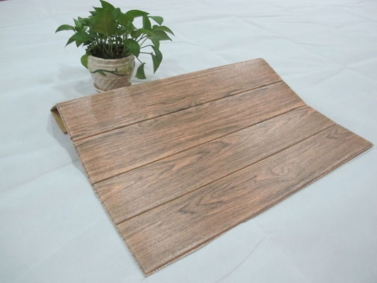 700*700mm 3d Foam Wood Wallpaper / ROHS 3d Pe Foam Wallpaper