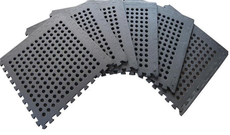 Black 60 60cm Holes Foam Eva Square Rubber Interlocking Jigsaw Black 60 60cm Holes Foam Eva Square Rubber Interlocking Jigsaw Outdoor Mat
