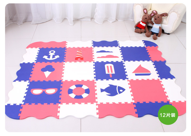 Children Playmat Including Rails New Desgin Well Performance To Protects Kids Safe