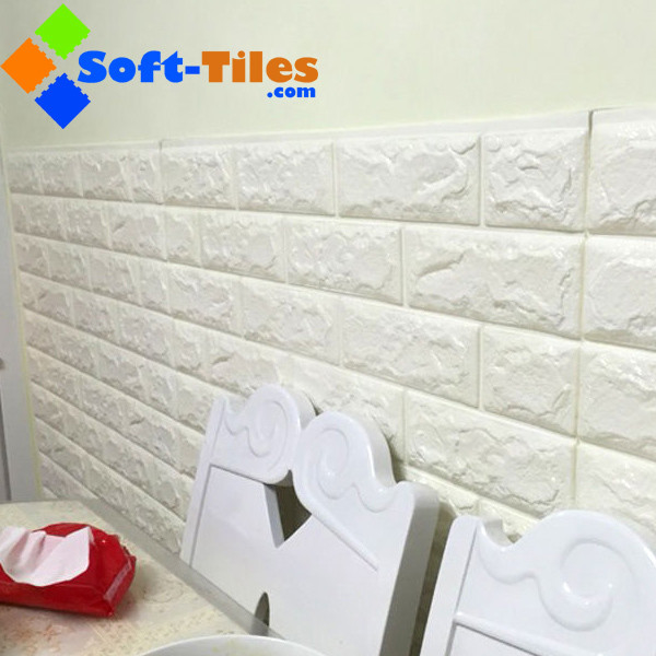 77*70CM 3D Foam Wall Stickers / 3d Foam Brick Wallpaper 30kg/m3