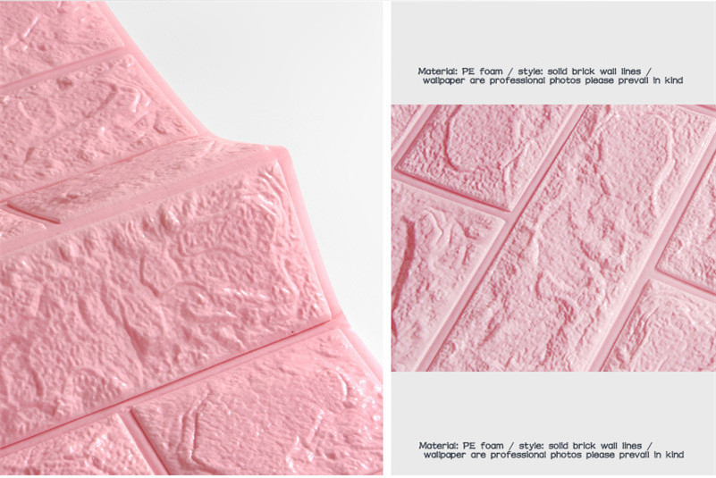 Pink Colour 25kg/cbm 3D Foam Wall Stickers CE certification