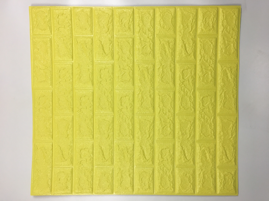 Yellow 3d Pe Foam Wall Stickers Decoration Use