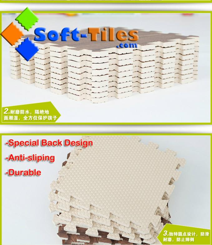 10mm Wood Effect Interlocking Floor Tiles Europe Popular