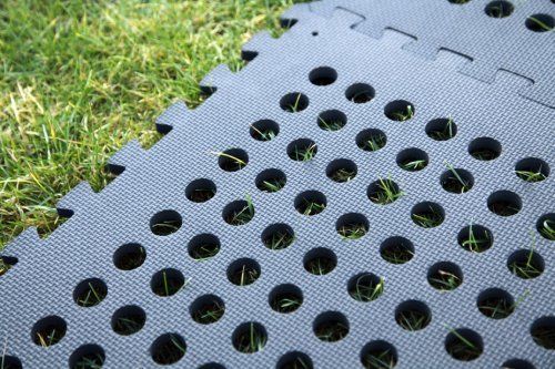 BLACK 60*60cm holes foam eva square rubber interlocking jigsaw Outdoor Jigsaw mat