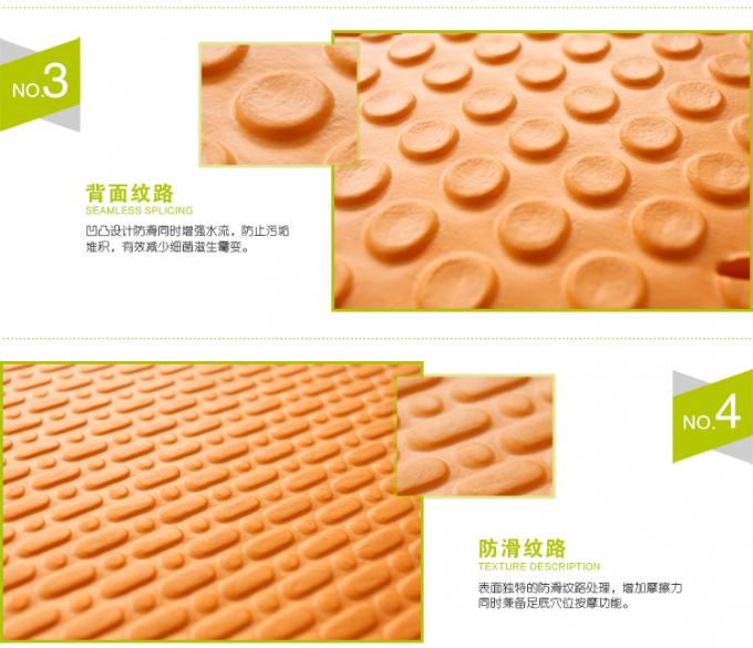 EVA anti slip bath rugs non-toxic , anti-slip design without borders