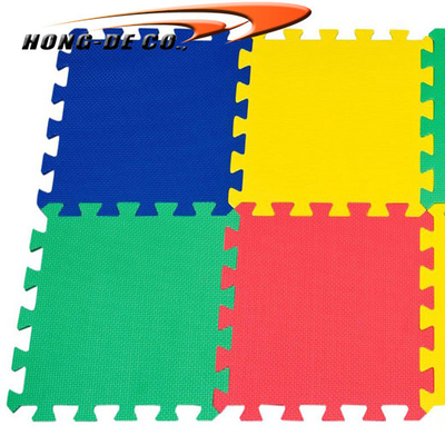 Latex Free 24 X 24 Foam Floor Tiles / 80kg/cbm Interlocking Jigsaw Mats