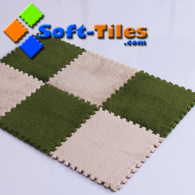 80kg/Cbm 30*30*1.0cm Interlocking Plush Carpet Tiles