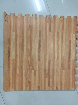 SGS Certification 10mm Soft Wood Look Interlocking Foam Tiles