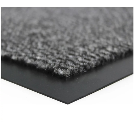 Europe Vyna-Plush Doormat | 7h x 600w x 900d mm | Black/Grey
