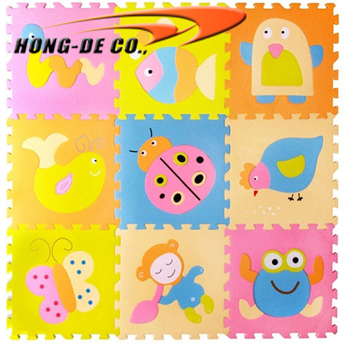 EN71 certificate Animal Puzzle Mat  / 12″ by 12″ Kids Puzzle Play Mat