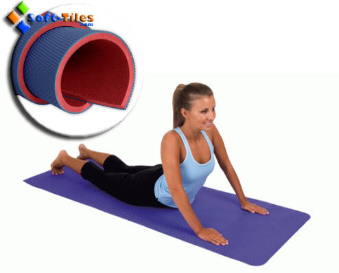 Pink Purple Tpe 4-8mm Thick Yoga Mattress / Yoga Workout Mats EN71 Approved