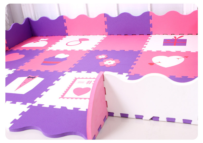 Non-Toxic Eva Puzzle Foam Playmat  With  Rails New Desgin