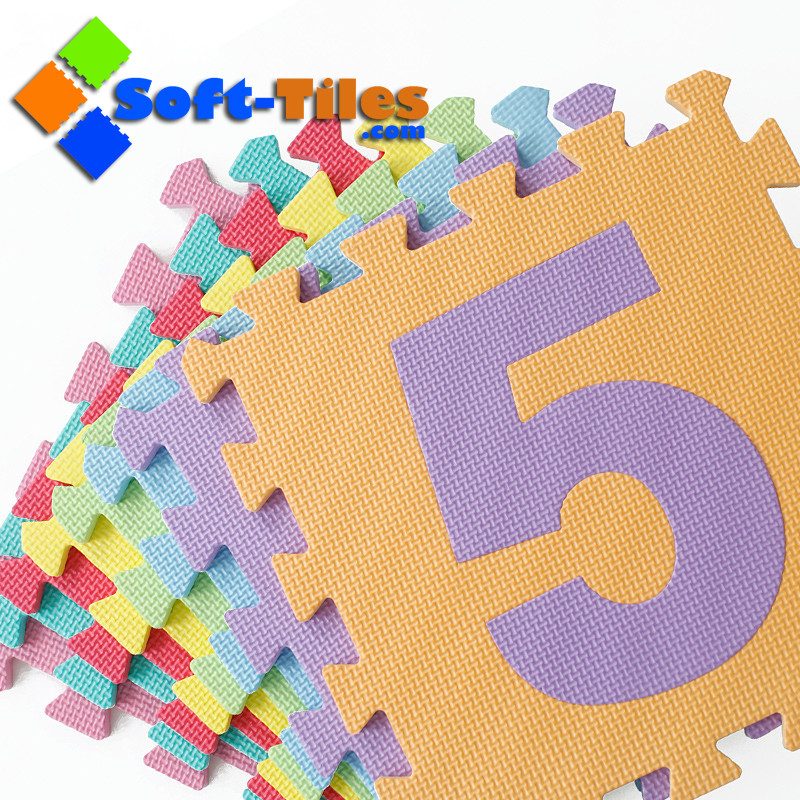 Ecofriendly 123 Number 12 by 12inch Baby Foam Puzzle Play Mat 10pcs/Set