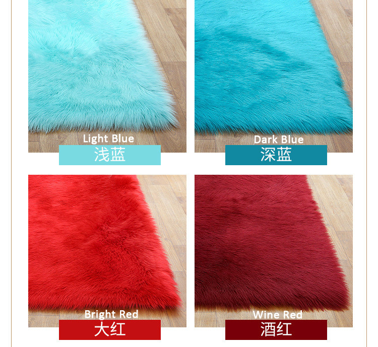 Super Soft Home Use Polyester Area Rugs D.Gray/ Faux Sheepskin Area Rug