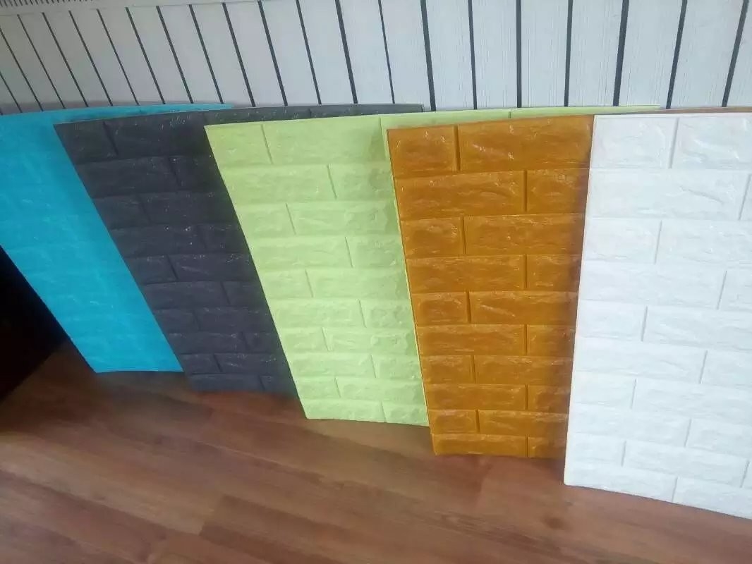 8.0mm Self Adhesive 3d Foam Wallpaper / Pe Foam Wall Panels 770*700mm