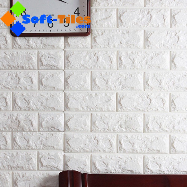 White 70x77cm Xpe Foam Wall Stickers 3d Wallpaper 4mm Thickness