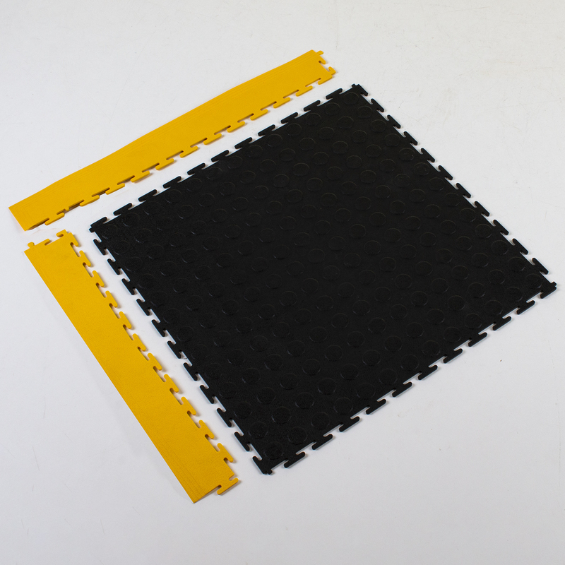 Interlocking Vinyl Floor Tile 500*500mm Checker Plate Surface