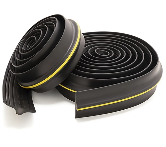 Garage Door Seal Strip Weatherproof Strip Rubber Diy Weather Stripping Replacement Not Include Sealant/Adhesive (Black)