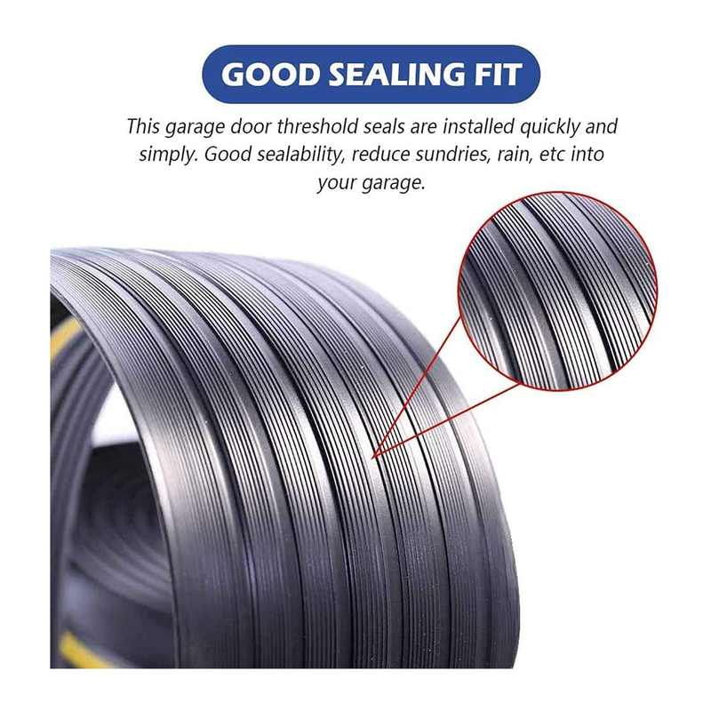 Garage Door Seal Strip 88*12mm Weatherproof Strip Rubber Diy Weather Stripping Replacement