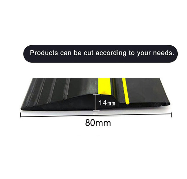 Garage Door Seal Strip 80*14mm Weatherproof Strip Rubber Diy Weather Stripping Replacement