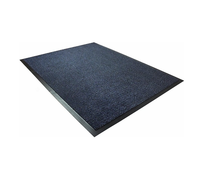 Europe Vyna-Plush Doormat | 7h x 600w x 900d mm | Black/Blue