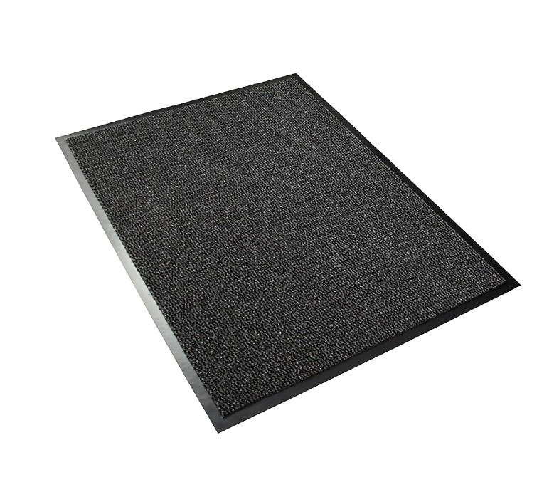 Europe Vyna-Plush Doormat | 7h x 600w x 900d mm | Black/Grey
