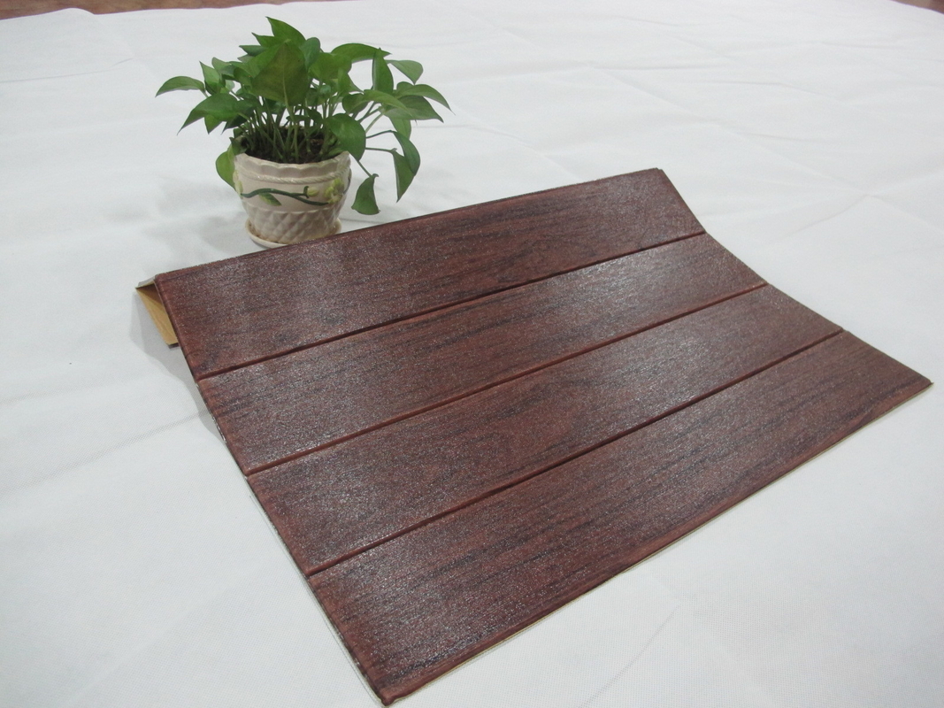 700*700mm 3d Foam Wood Wallpaper / ROHS 3d Pe Foam Wallpaper