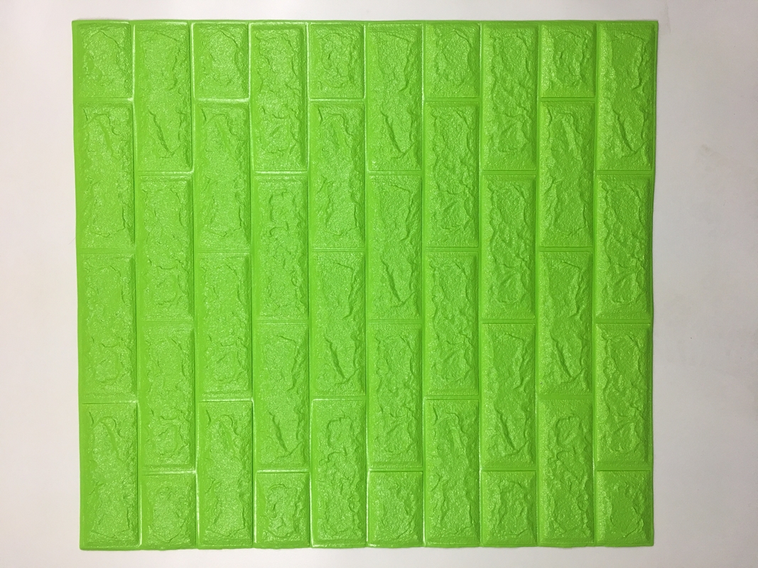 Pe 3d Foam Wall Stickers Green Colour Antibiosis