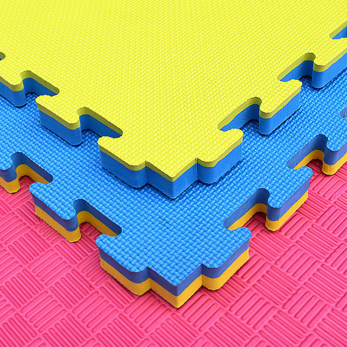 Cross Pattern Puzzle Soft Floor Eva Gym Foam Mat Interlocking For Garage